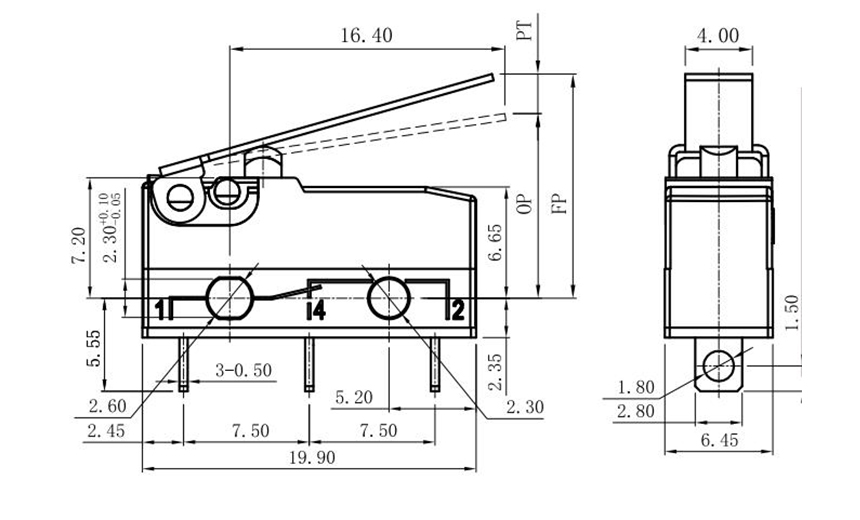 micro switch 10a 250vac 2